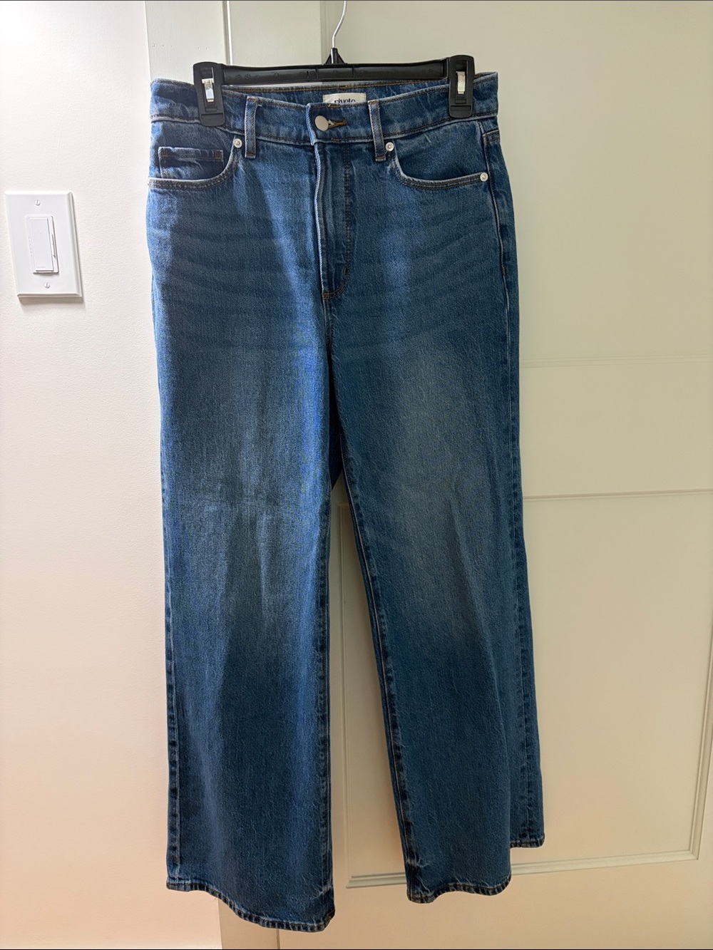 LOFT Wide-Leg Flare Jeans in Medium Blue Wash